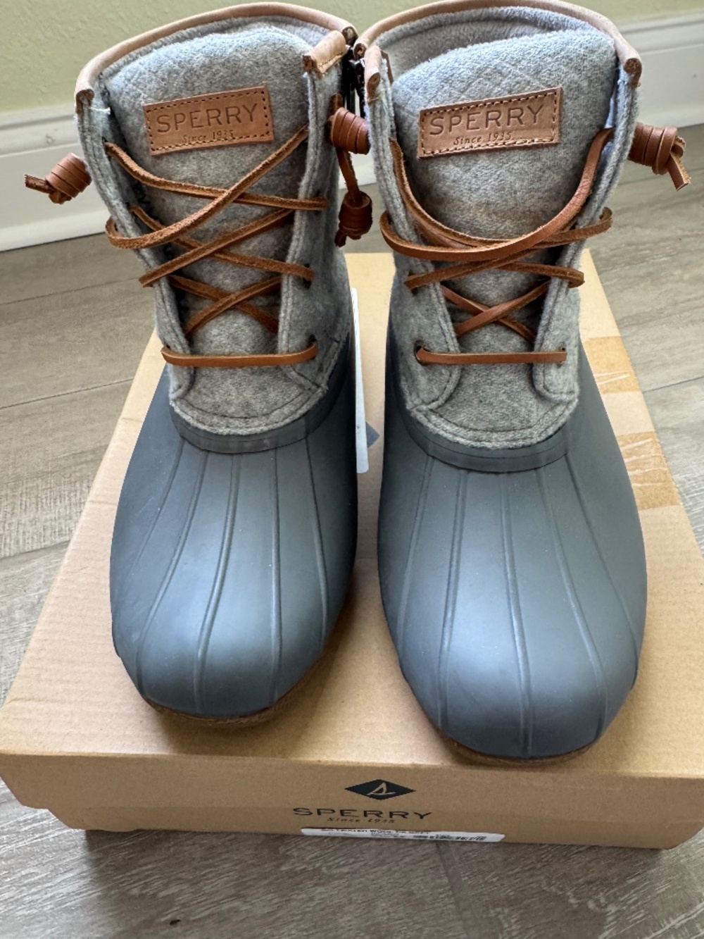 Sperry Saltwater Wool Dk Grey Boots